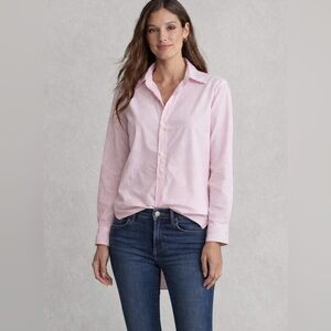 Polo Ralph Lauren Pink Stripe Tunic Shirt Dress Cotton Button Front Size 6